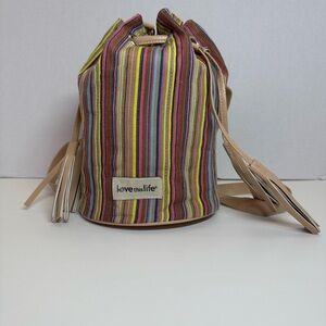 Love This Life Multicolor Striped Women's Backpack